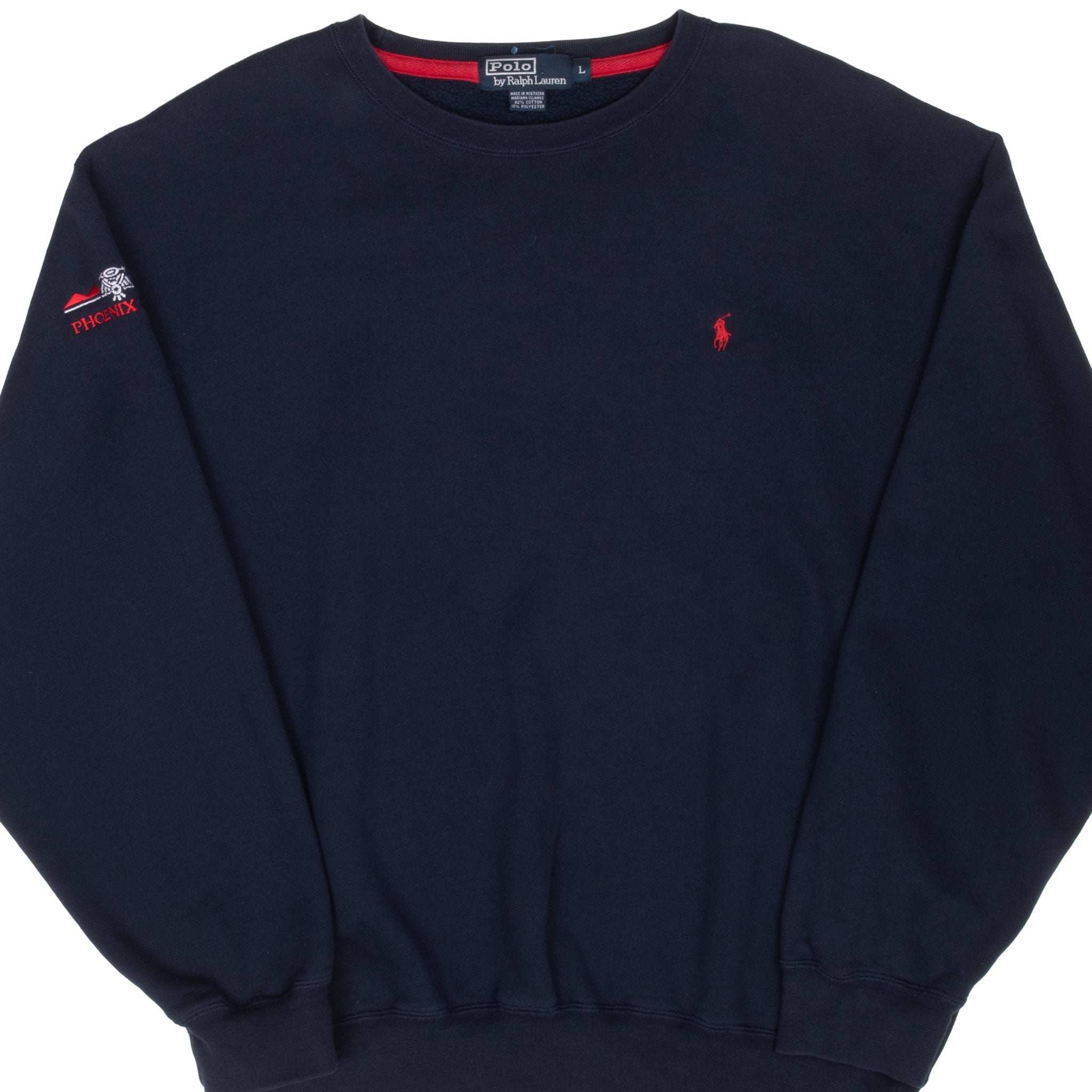 Vintage Ralph Lauren 1990S Classic Blue Crewneck Sweatshirt Size Large