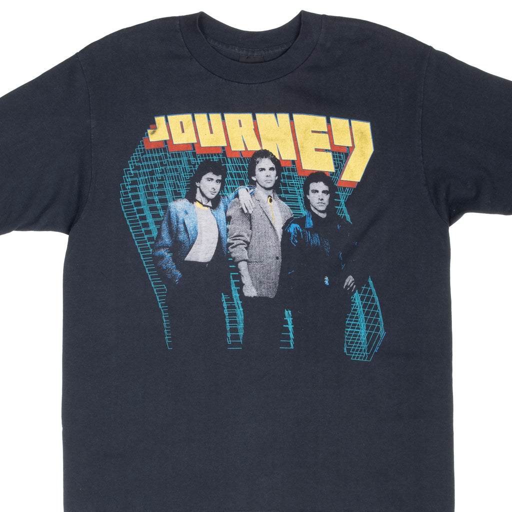 Vintage Journey Raised On The Radio Tee Shirt 1986 Size Large Made In Usa With Single Stitch Sleeves