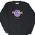 Front of black Hard Rock Cafe San Juan sweatshirt with red, white and blue Save the Planet logo
