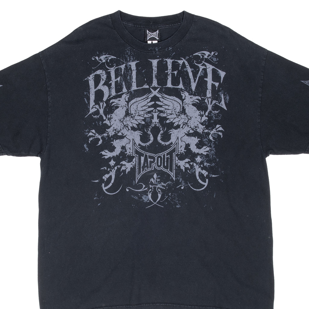 Vintage Mma Ufc Tapout Believe Tee Shirt 2000S Size XL