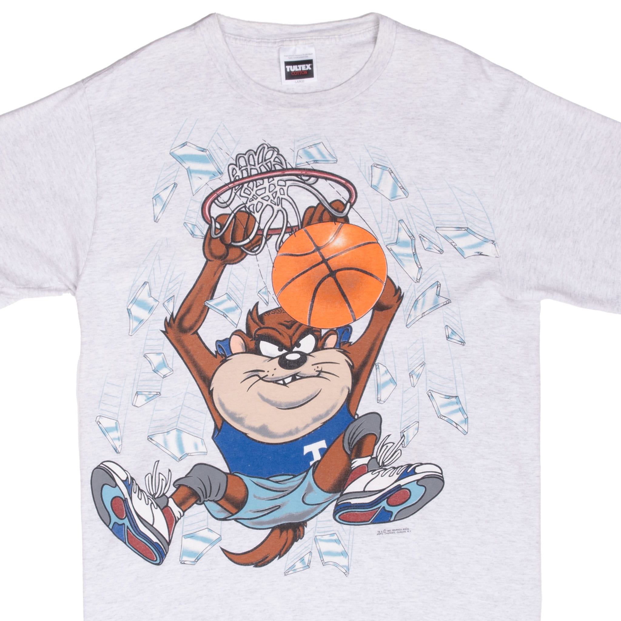 VINTAGE LOONEY TUNES TAZ BASKETBALL 1993 TEE SHIRT LARGE