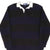 VINTAGE POLO RALPH LAUREN BLACK & BLUE STRIPE RUGBY POLO SHIRT 1990S SIZE LARGE