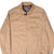 Front upper view of brown Polo Ralph Lauren Harrington jacket with green pony embroidery