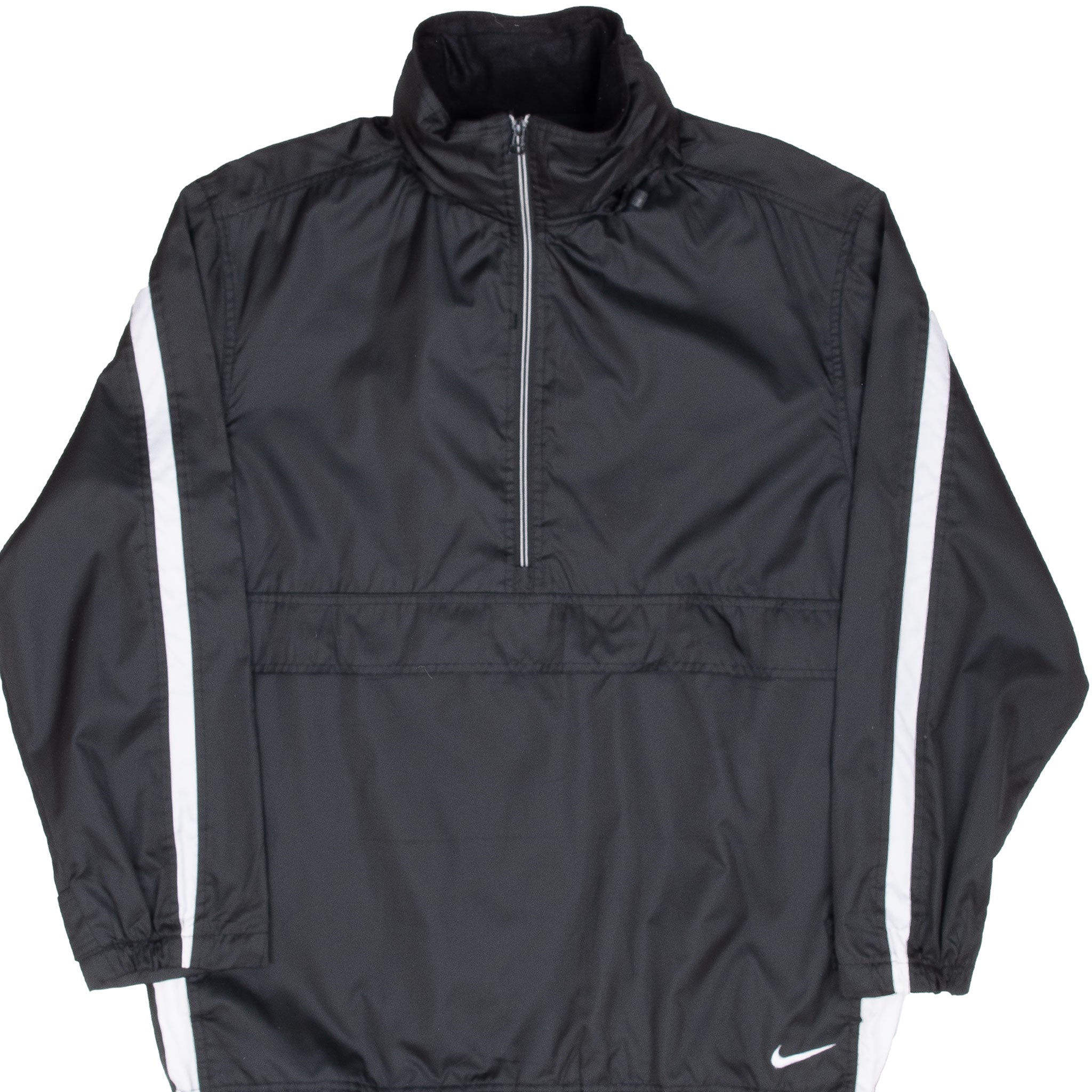 Vintage Nike Black Pullover Windbreaker Jacket 1990S Size Medium