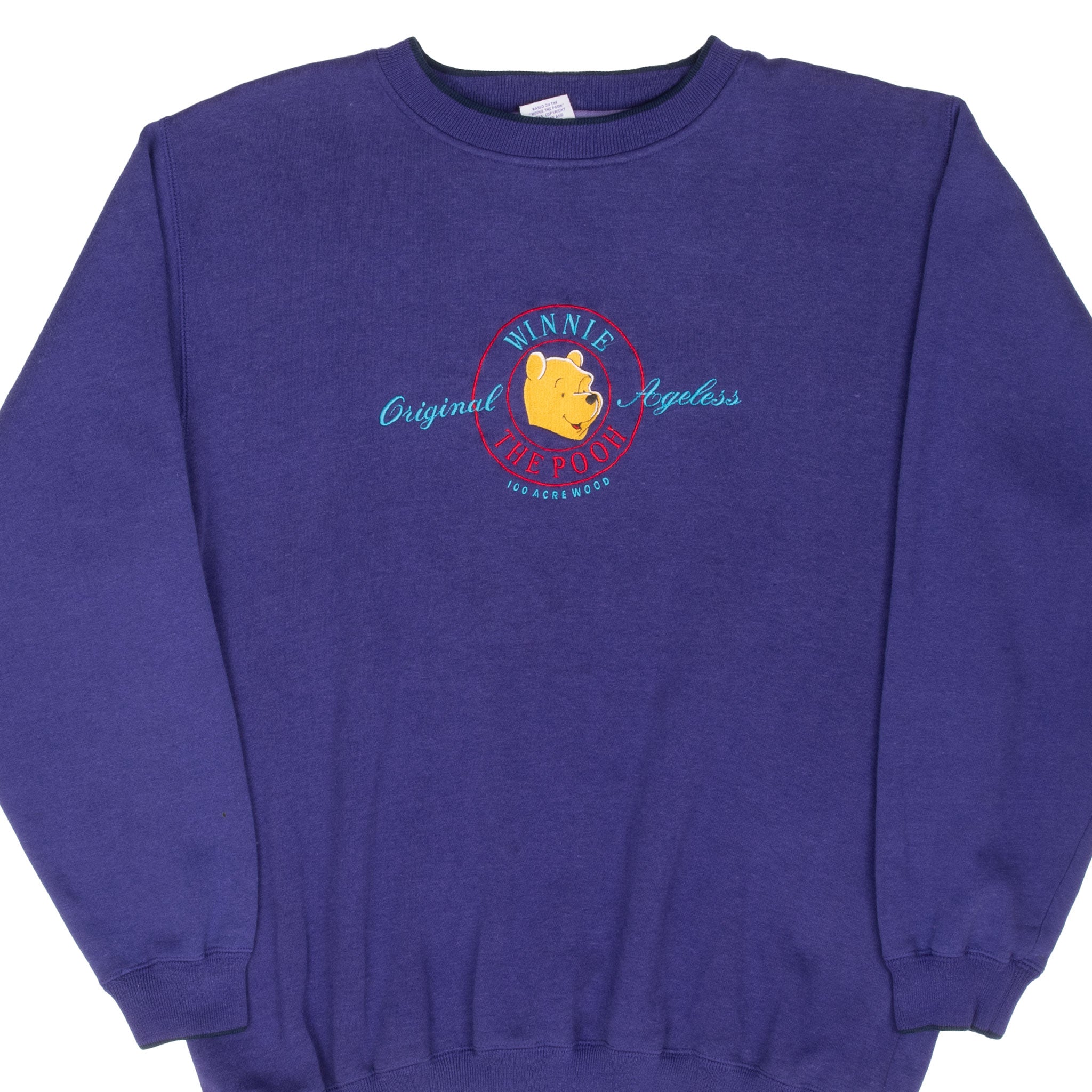 Vintage Disney Winnie The Pooh Embroidered 1990S Sweatshirt Size XL Made In Usa