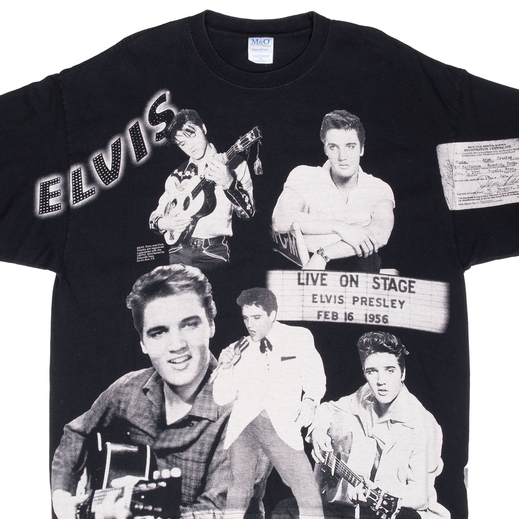 Vintage Elvis Presley All Over Print Tee Shirt 2000S Size 2XL