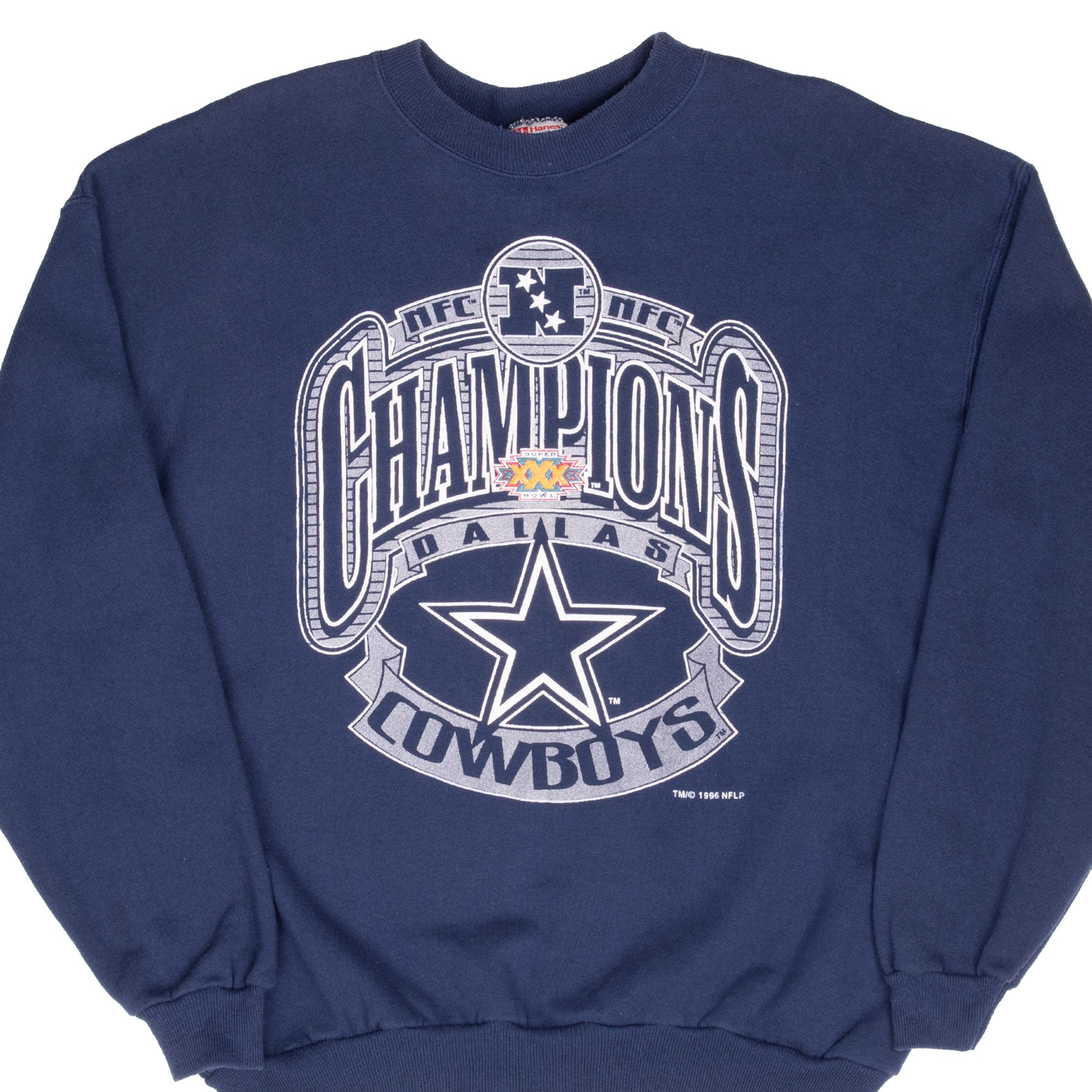 Vintage Nfl Dallas Cowboys Super Bowl XXX 1996 Sweatshirt Size Large Made In Usa