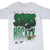 Front of gray Dallas Stars NHL T-shirt with green hockey graphic