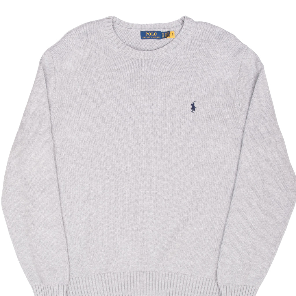 Vintage Ralph Lauren Grey Knit Sweater Crewneck Size XL