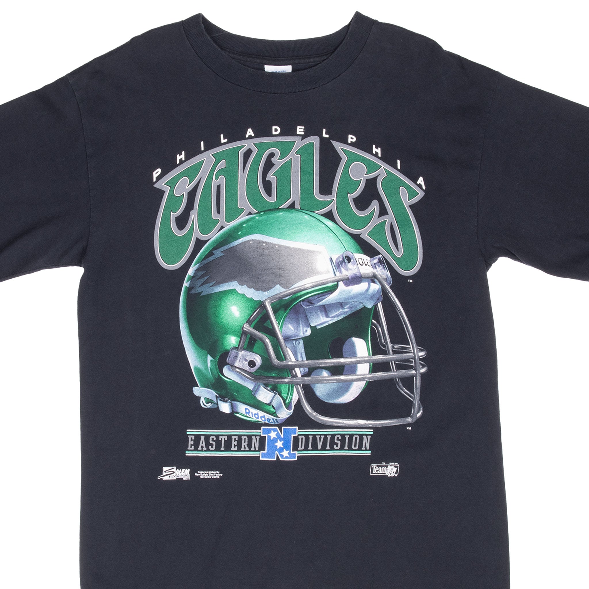 Vintage Mlb Philadelphia Eagles 1992 Tee Shirt Size Medium Made In Usa With Single Stitch Sleeves