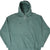 Front of green Nike pullover hoodie with small white center Swoosh and kangaroo pocket
