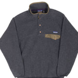 Vintage Patagonia Grey Olive Green Snap T Fleece Pullover Jacket 1990S Size Medium Made In USA

CUT 4421C

STYLE 25450