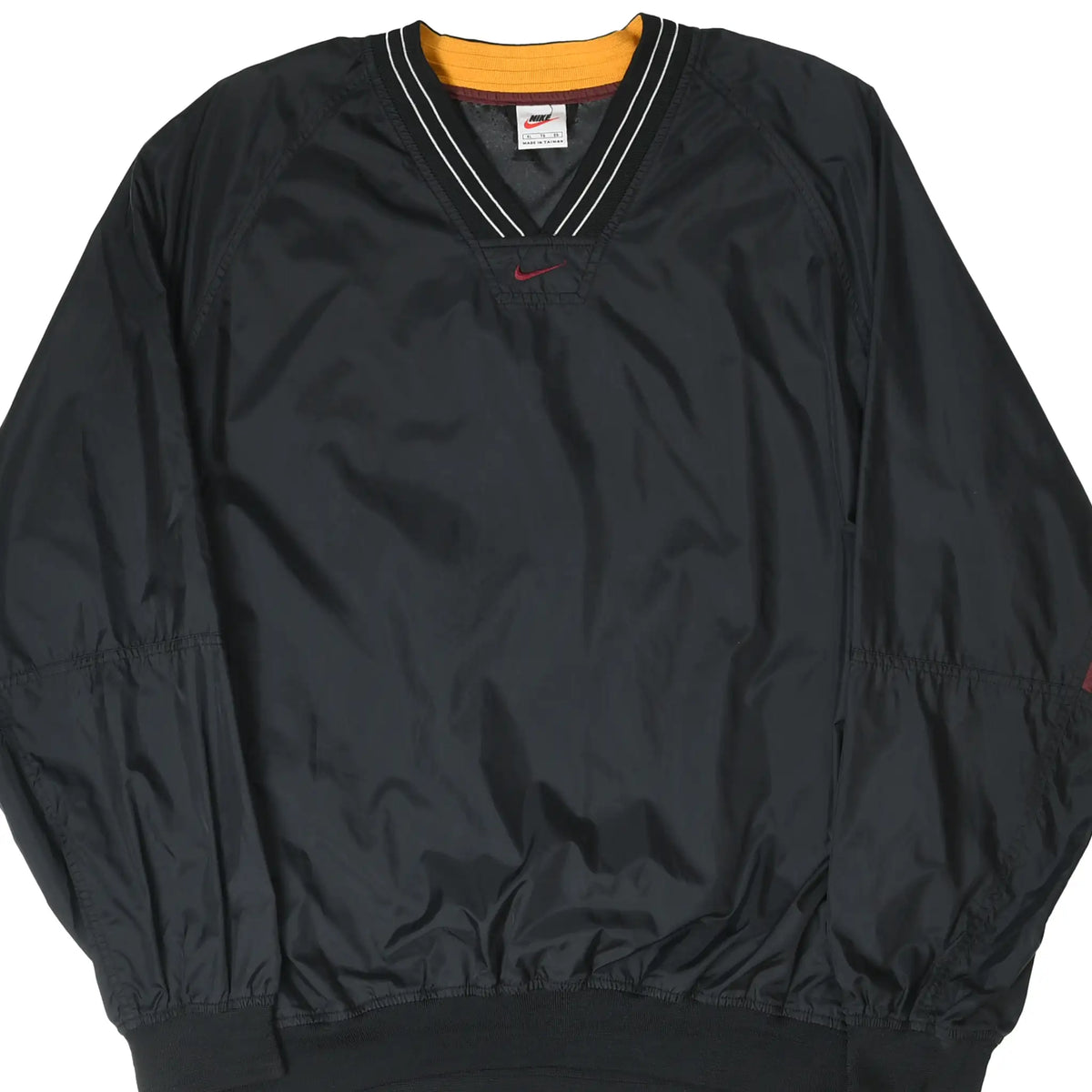 Vintage Nike Center Swoosh Black Pullover Windbreaker Jacket 1990s XL