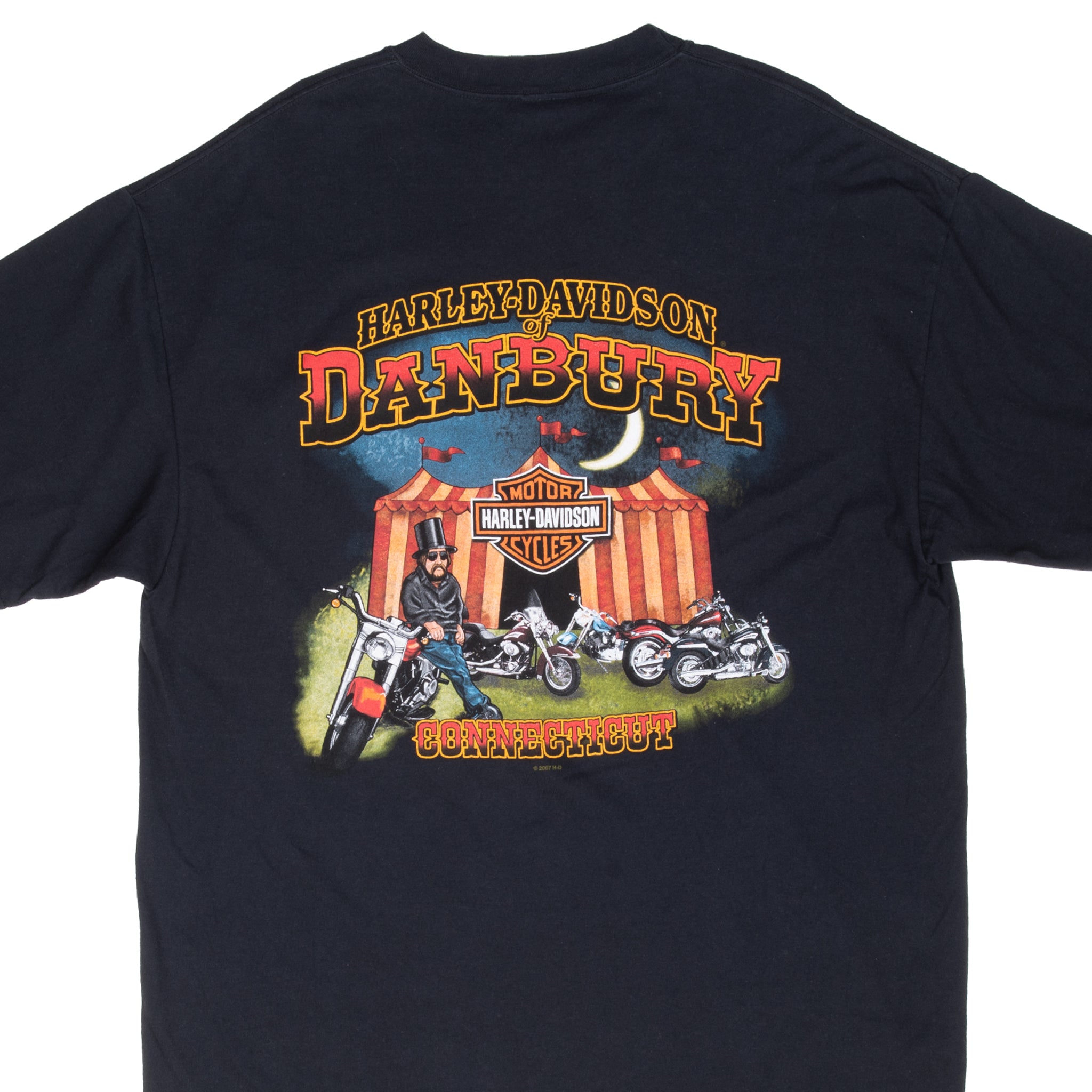 Vintage Harley Davidson Danbury Connecticut Tee Shirt 2007 Size XL Made In Usa