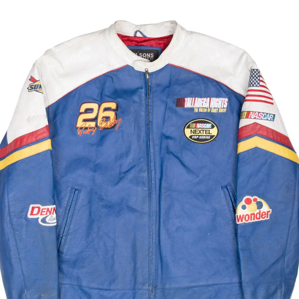 Vintage Nascar Rocky Bobby #26 Wonder Leather Racing Jacket 2000S Size XL