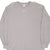 Front of grey Nike long-sleeve T-shirt with centered white embroidered Swoosh