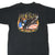 Front of black Harley-Davidson T-shirt with bald eagle, American flag, and flame graphic