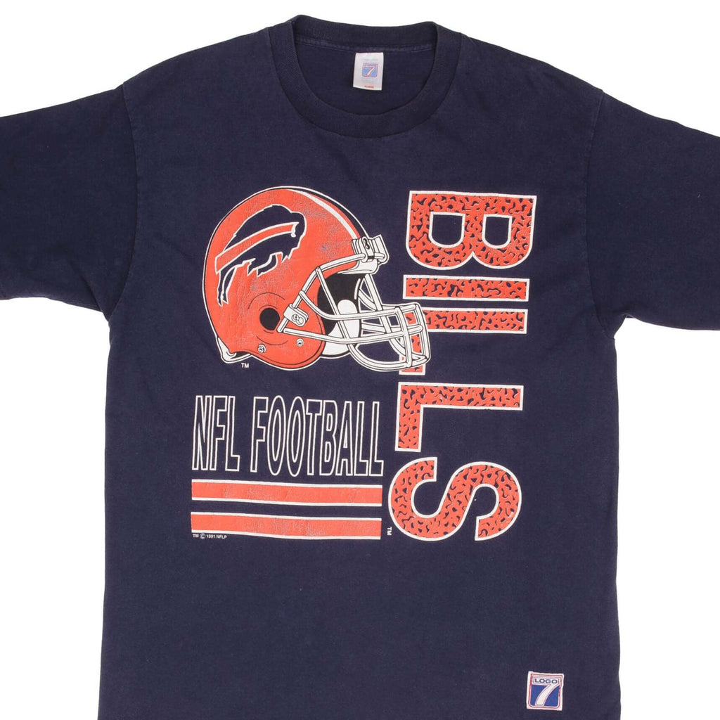 Vintage NFL Buffalo Bills 1991 Tee Shirt Size Large Made In USA With Single Stitch Sleeves