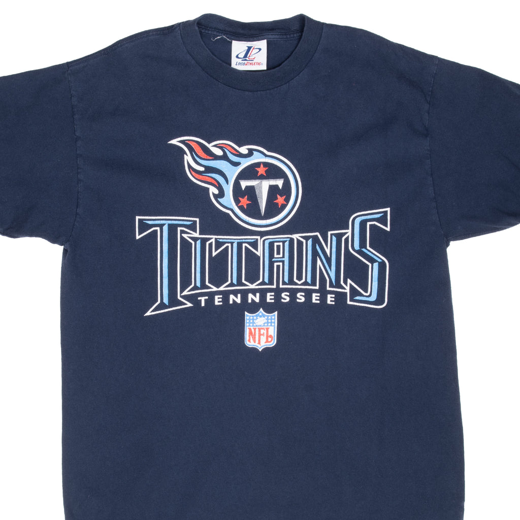 Vintage Nfl Tennessee Titans Blue Tee Shirt 1990S Size Large