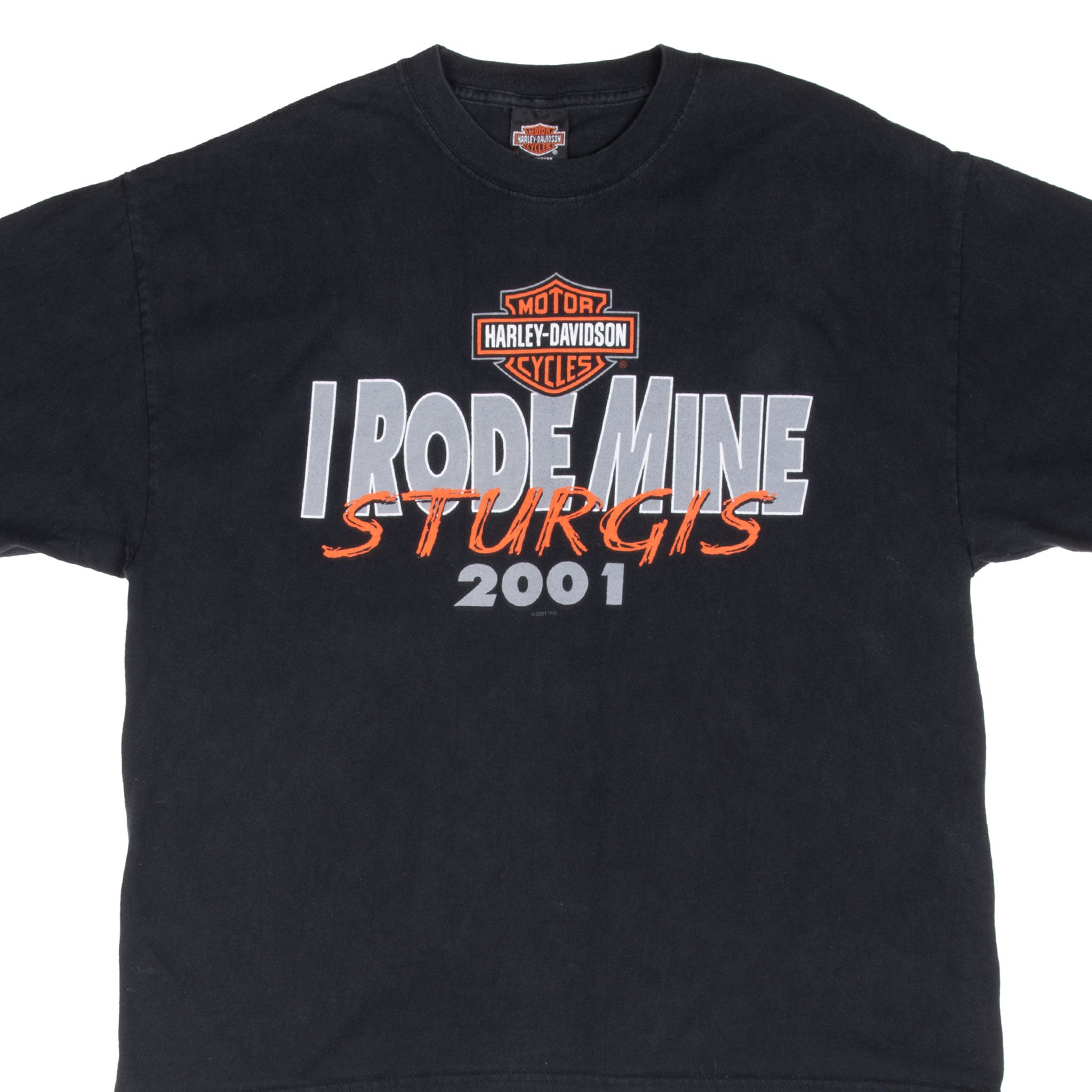 Vintage Harley Davidson I Rode Mine Sturgis South Dakota 2001 Tee Shirt Size XL