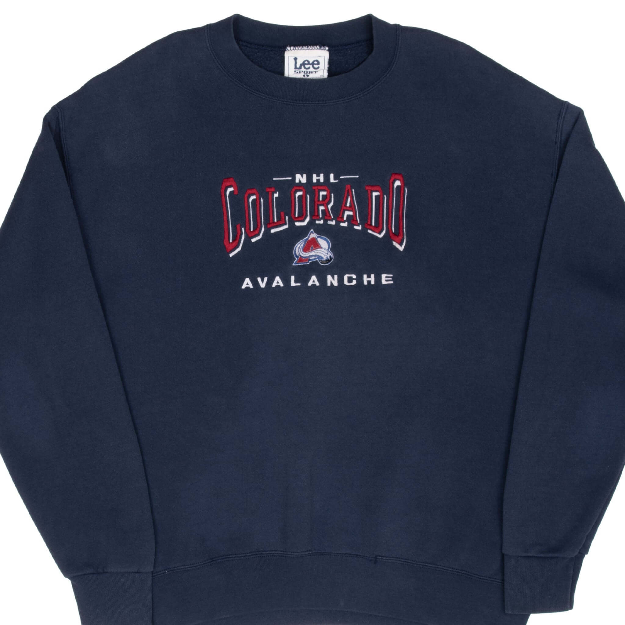 Vintage Nhl Colorado Avalanche Embroidered Sweatshirt 1990S Size Large Made In Usa