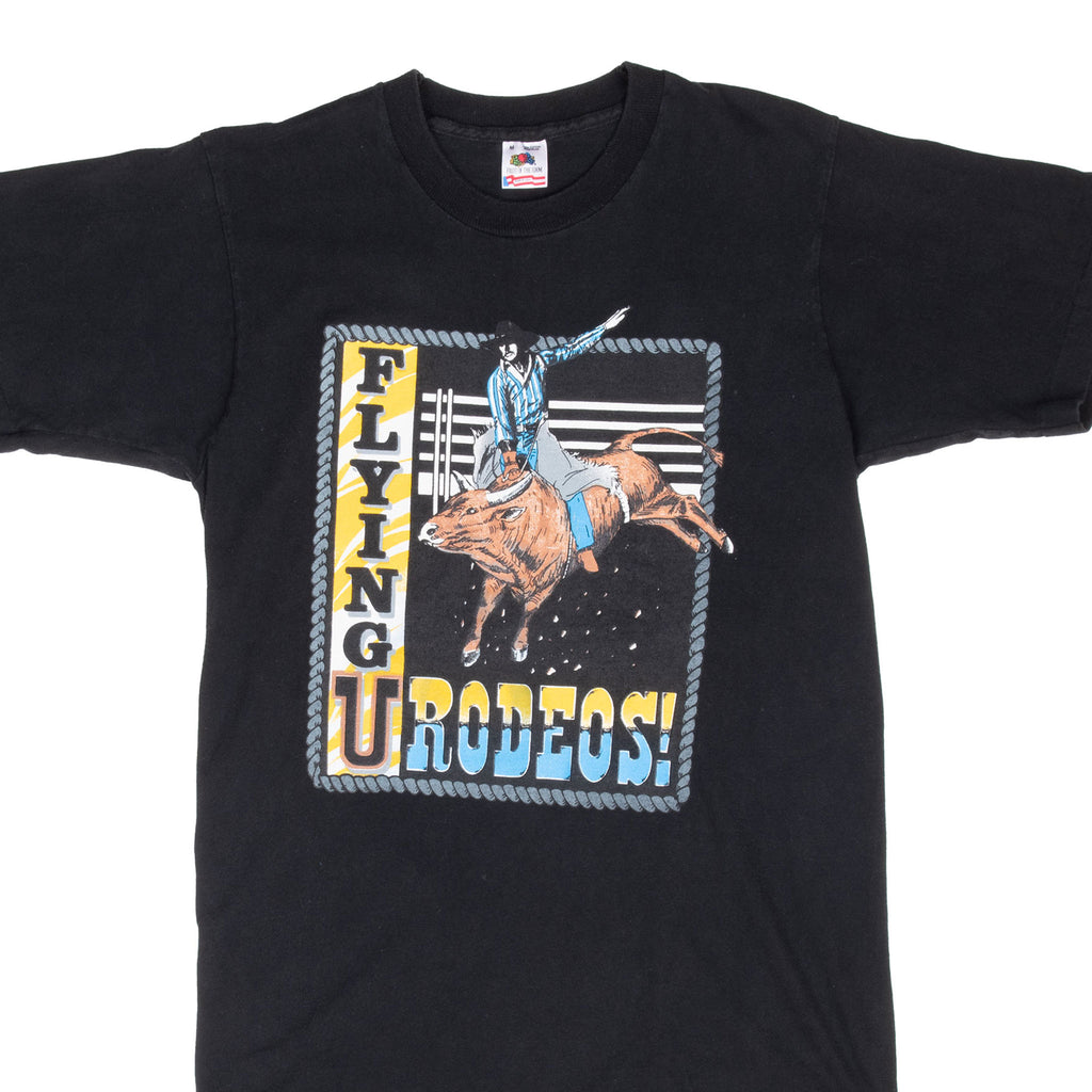 Vintage Flying U Rodeos Tee Shirt 1990S Size Small Made In Usa