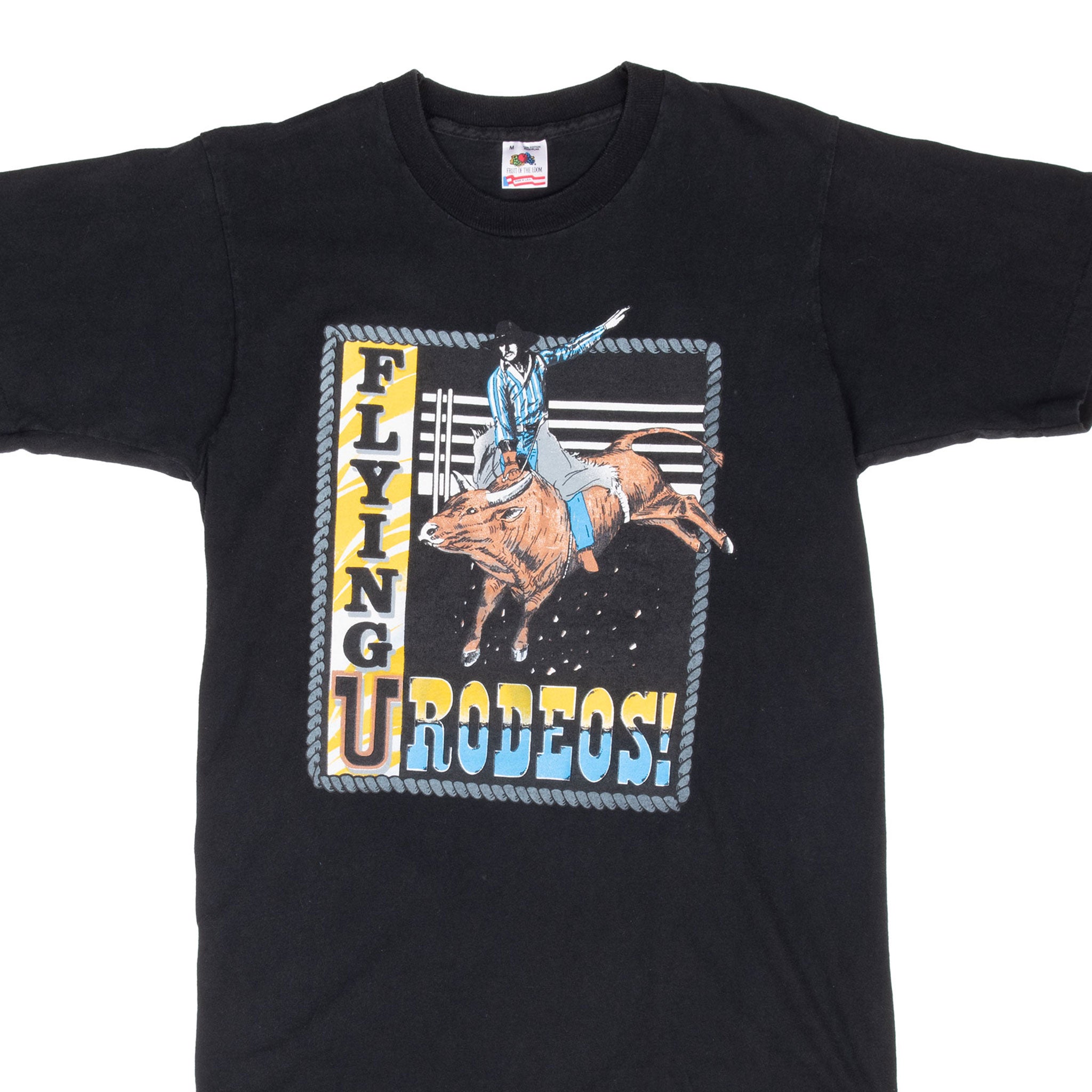 Vintage Flying U Rodeos Tee Shirt 1990S Size Small Made In Usa
