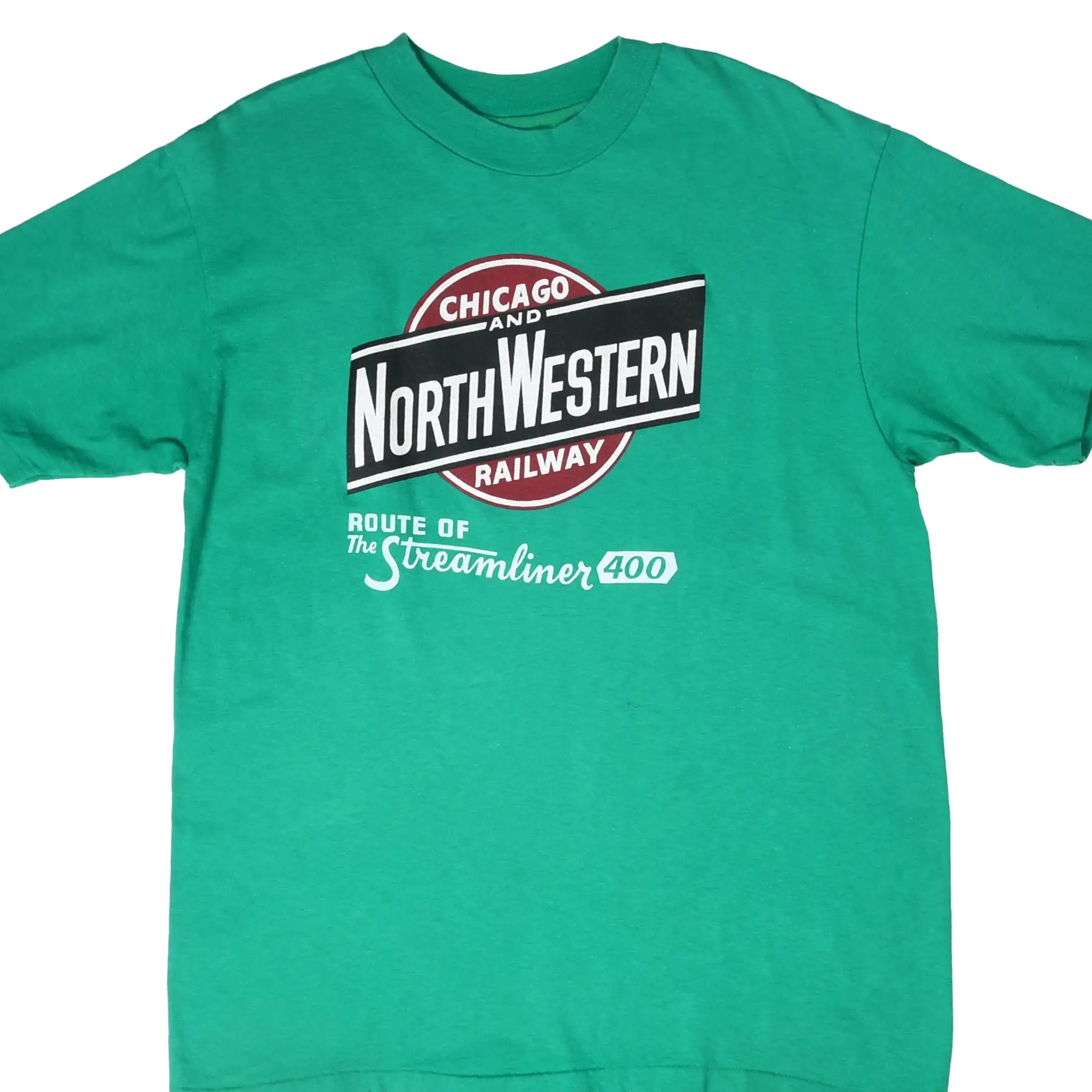 Front of green Chicago & North Western Railway Streamliner 400 T-shirt