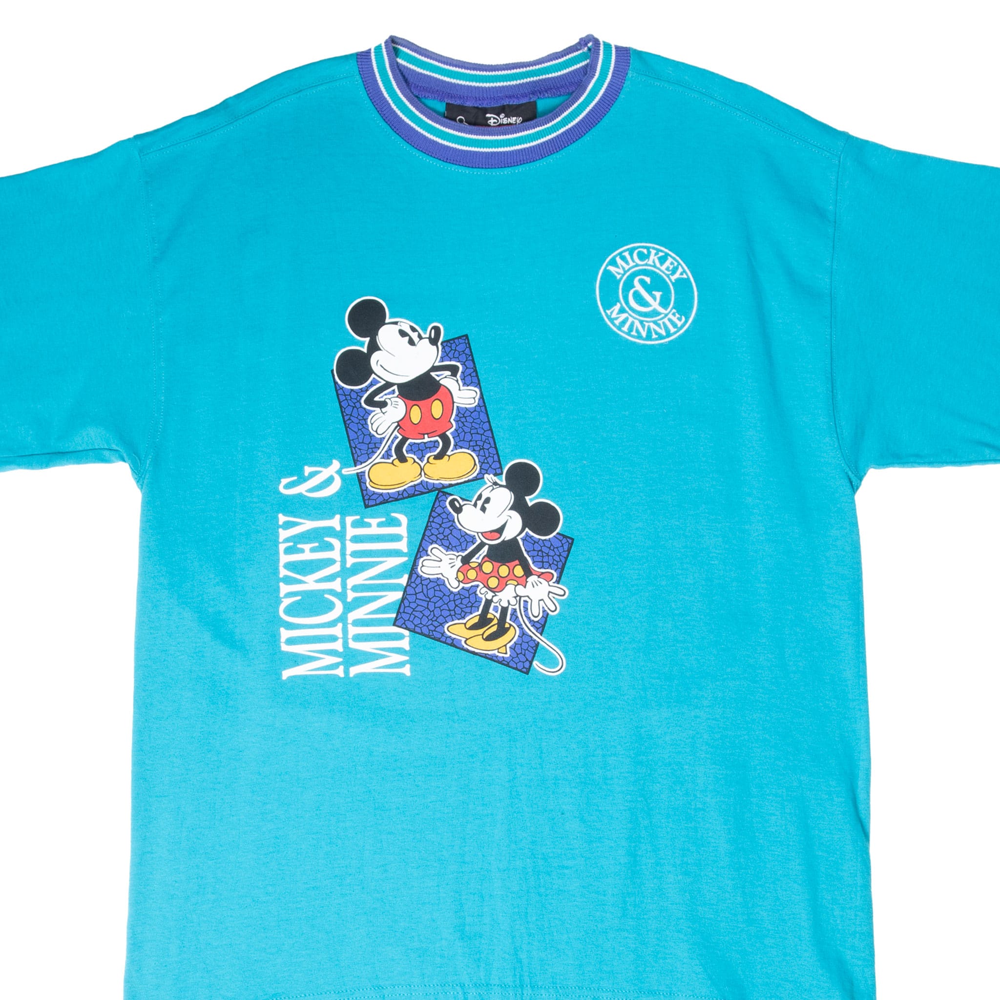 VINTAGE DISNEY MICKEY MOUSE TEAL TEE SHIRT 1990S SIZE LARGE