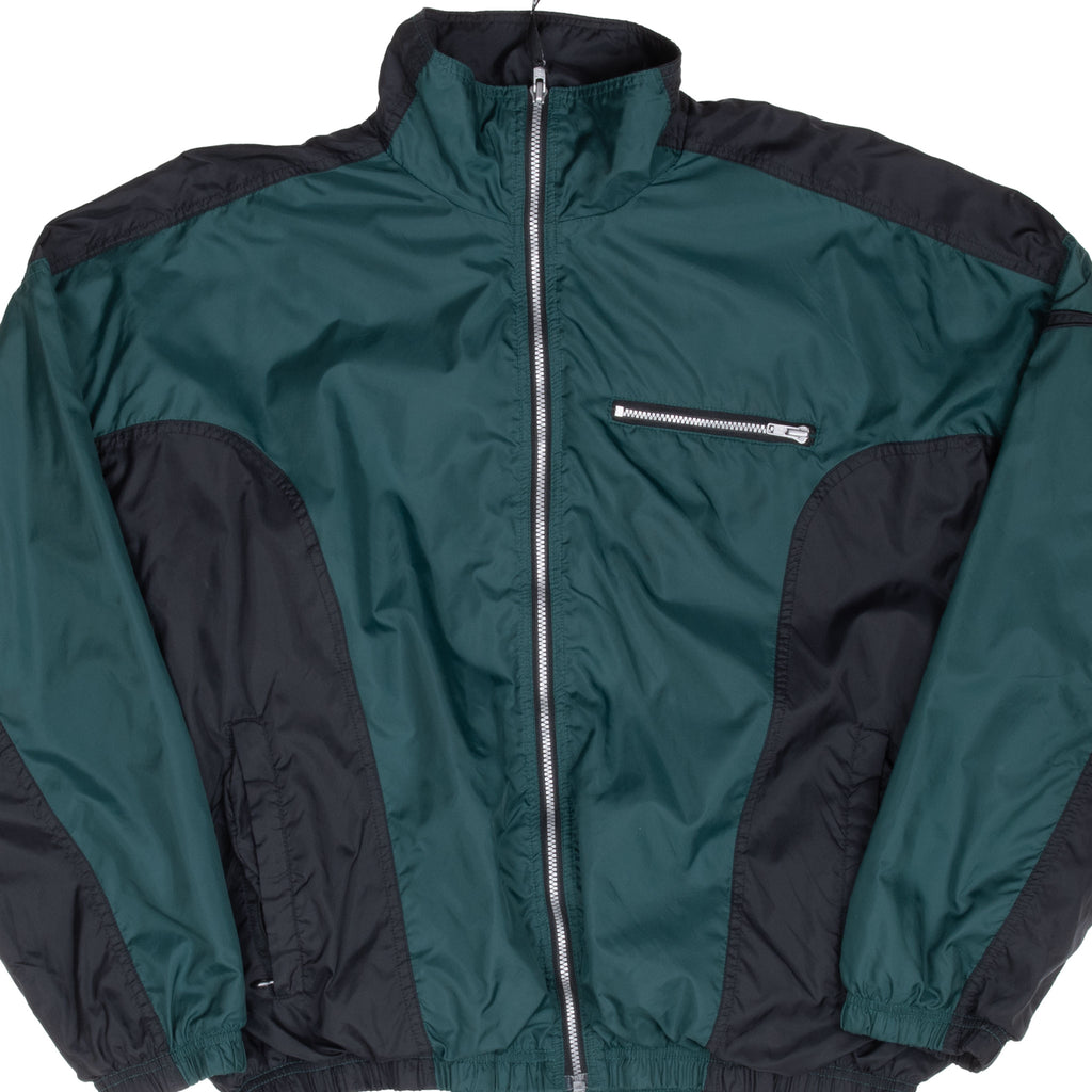 Vintage Nike Green Black Windbreaker Jacket 1990S Size Medium