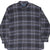 Vintage Ralph Lauren Grey Blue Plaid Checker Flannel Shirt 1990S Size 2Xl Tall