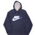 Vintage Navy Blue Nike Spellout Swoosh Hoodie 2000S Size Large