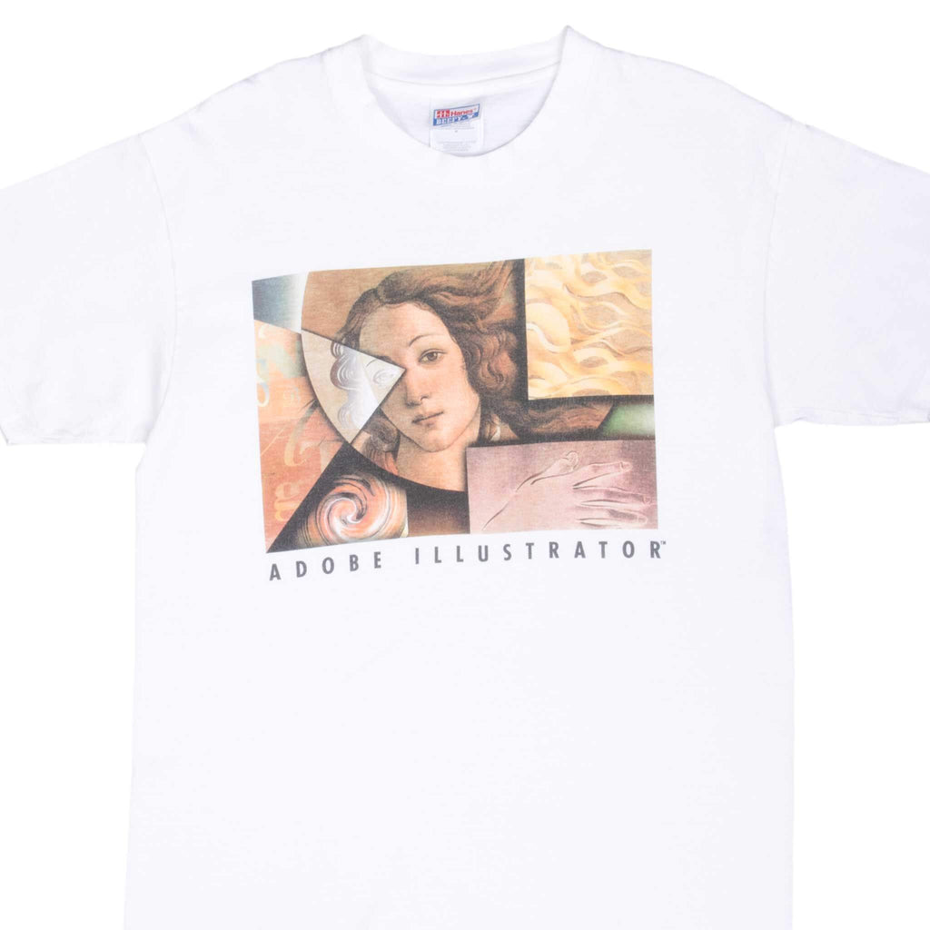 Vintage Abobe Illustrator 1990S Tee Shirt Size Medium With Single Stitch Sleeves