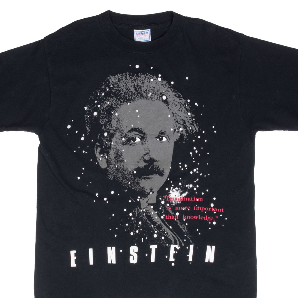 Vintage Albert Einstein 1990S Tee Shirt Size Large Made In Usa With Single Stitch Sleeves