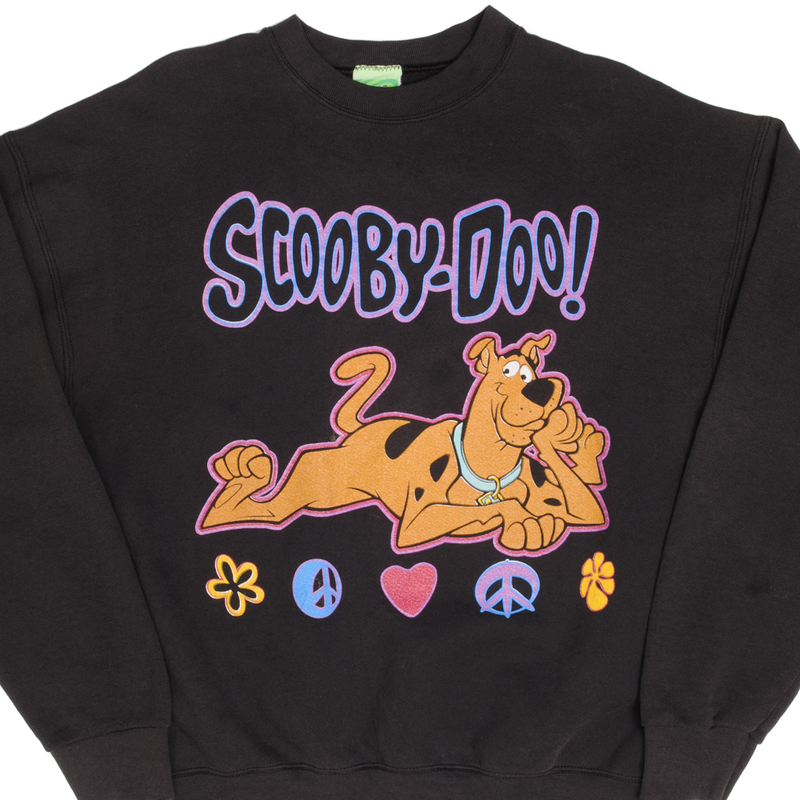 Vintage Cartoon Network Scooby-Doo Peace & Love Sweatshirt Size XL 1998