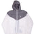Vintage Nike Grey & White Windbreaker Hooded Jacket 1980S Size Large
