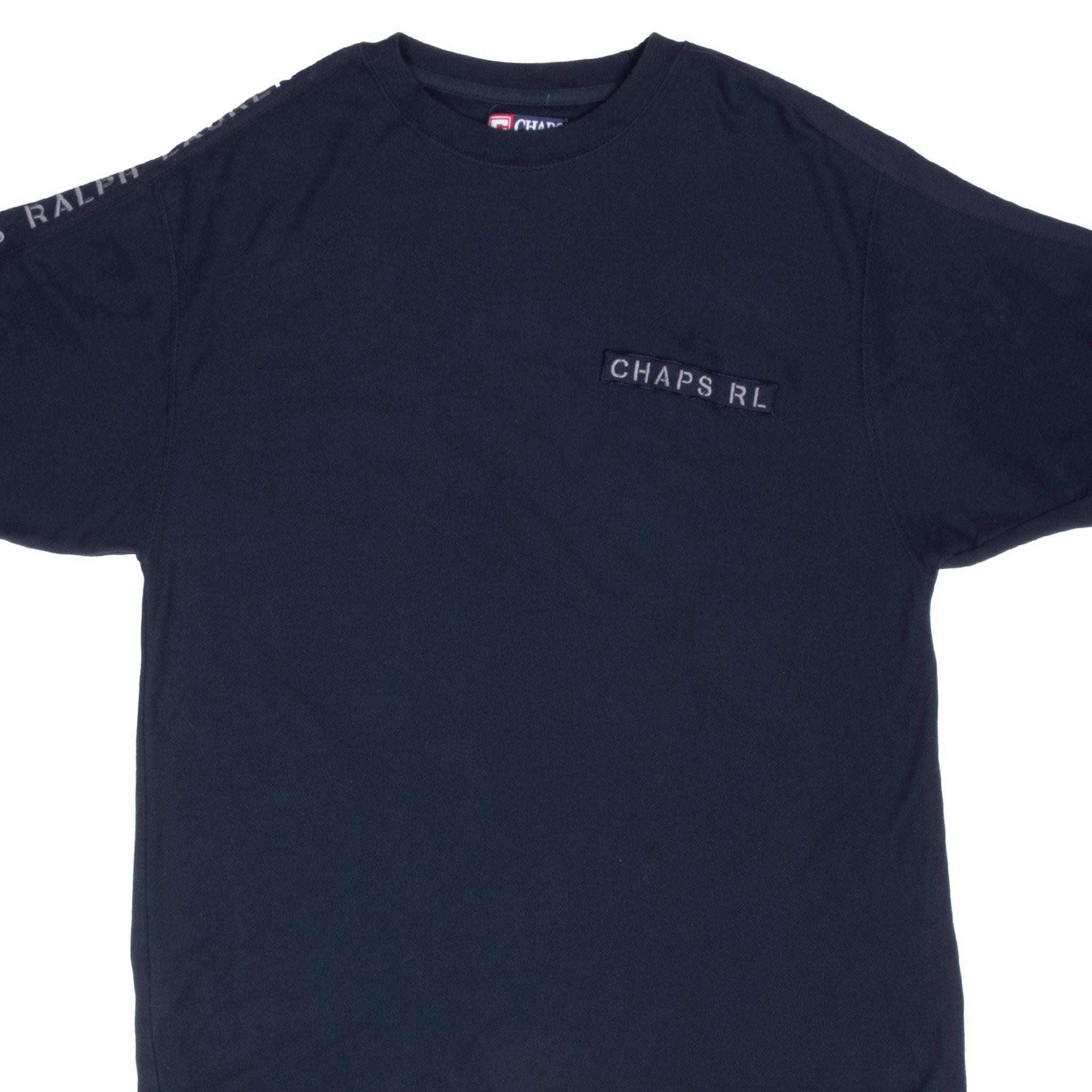 Vintage Chaps Ralph Lauren Navy Blue Tee Shirt 1990S Size XL
