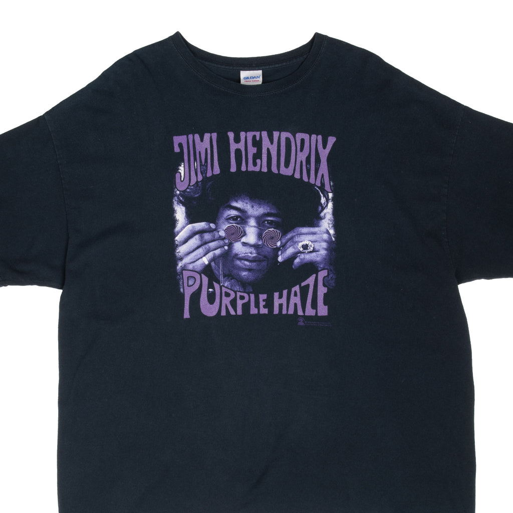 Vintage Jimi Hendrix Purple Haze 2005 Black Tee Shirt Size 2XL