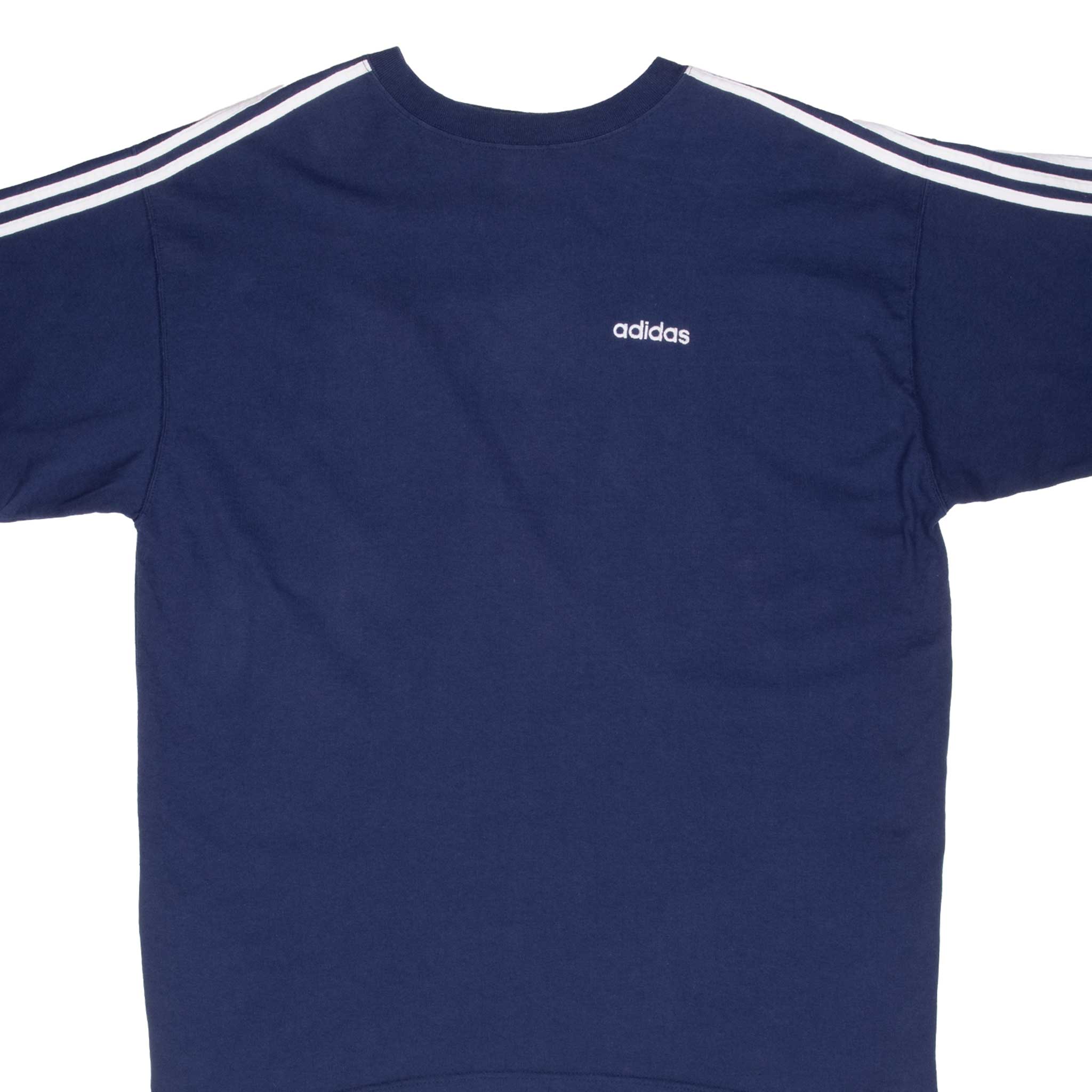 Vintage Adidas 1990S Navy Blue Tee Shirt Size XL
