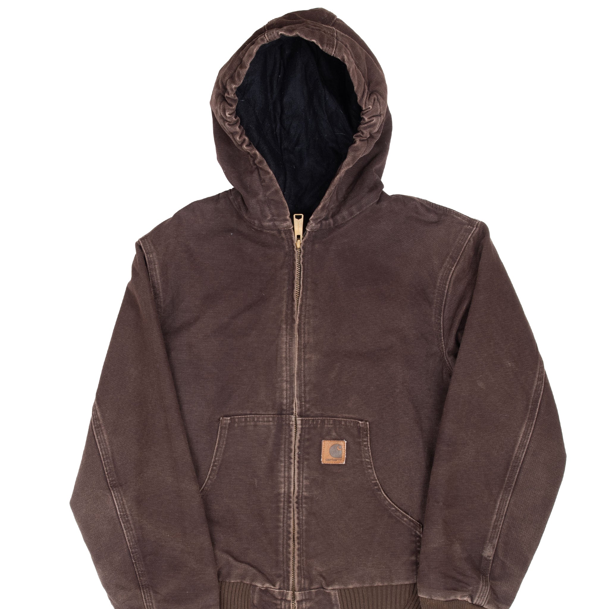 Vintage Carhartt Brown Active Worker Kids Jacket Yyj130Dkb Size Large Youth (10-12)