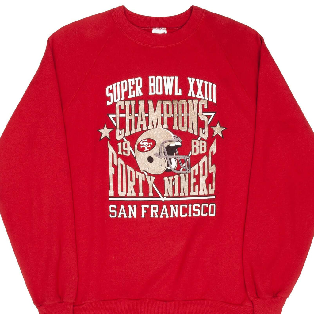 Vintage NFL San Francisco 49Ers Super Bowl XXIII Champion Sweatshirt 1988 Size XL Made In USA.