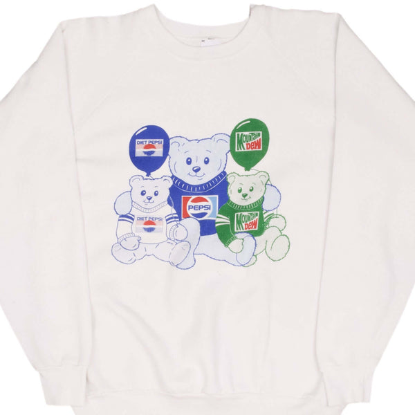 Vintage Pepsi Cola Mountain Dew Sweatshirt Size Large Made in USA.