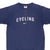 Vintage Nike Cycling Blue Swoosh Tee Shirt 1990S Size Small Made In Usa