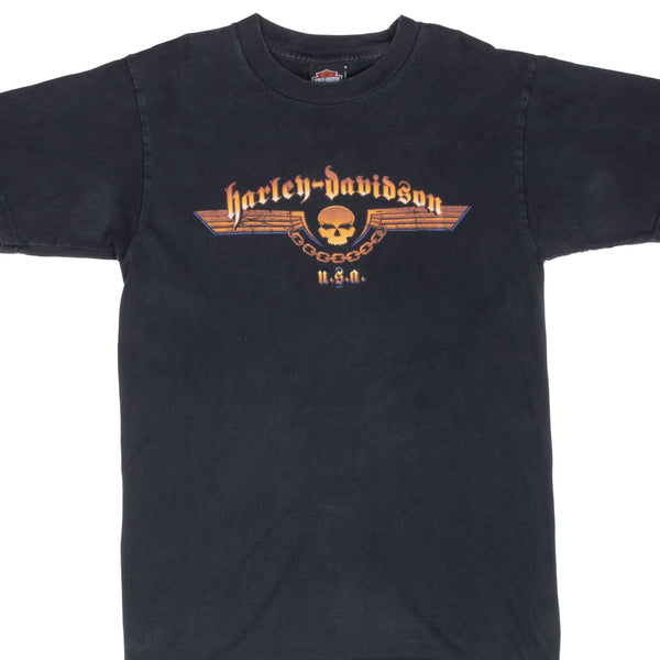Vintage Harley Davidson North Dakota 2003 Tee Shirt Size Medium Made In Usa