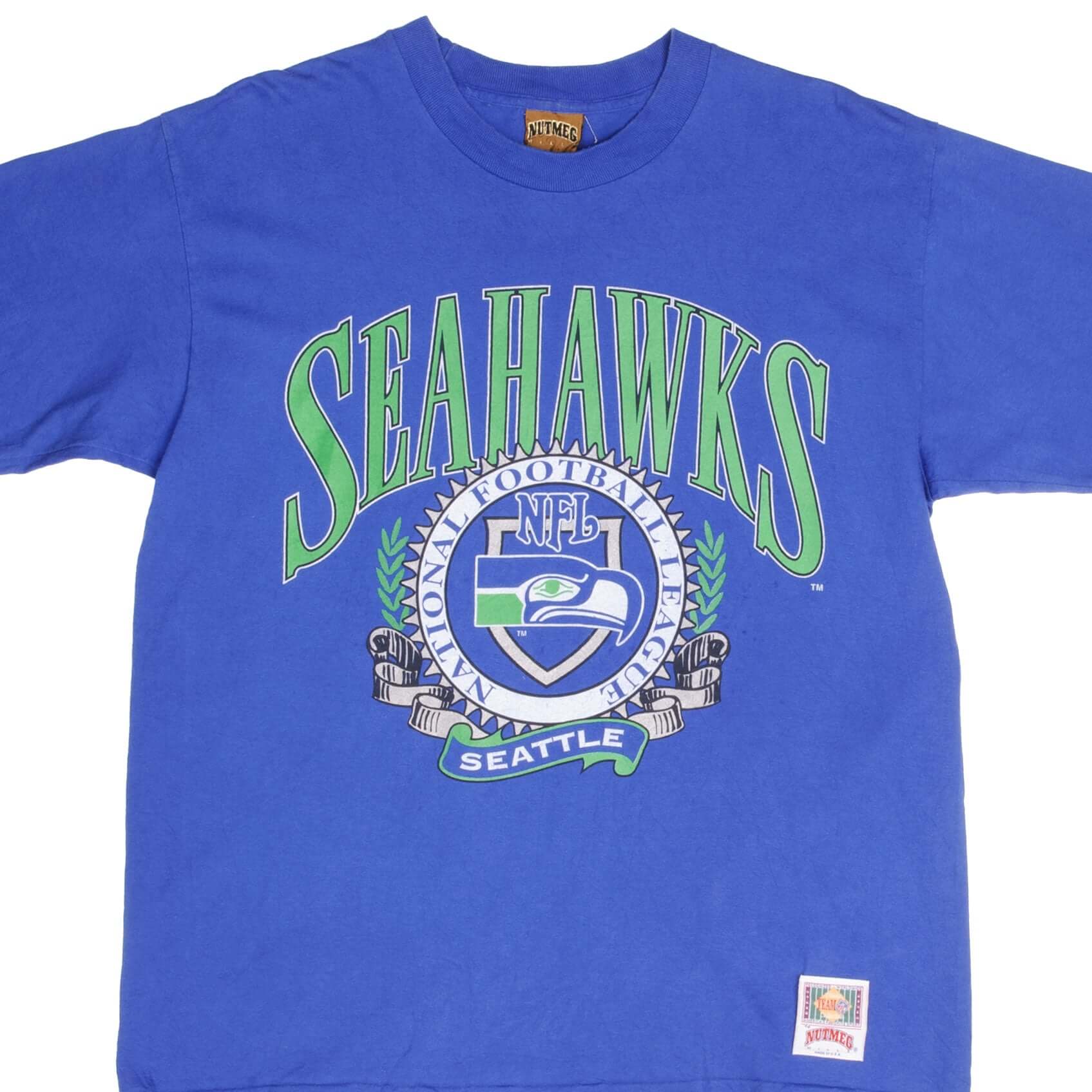 Vintage NFL Seattle Seahawks Tee Shirt 1990S Size Large Made In USA