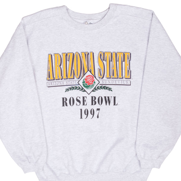 Vintage Ncaa Arizona State Sun Devils Rose Bowl 1997 Grey Sweatshirt Size Medium Made In Usa