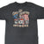 Front of charcoal Harley-Davidson T-shirt with motorcycle, American flag, and One Life One Country graphic