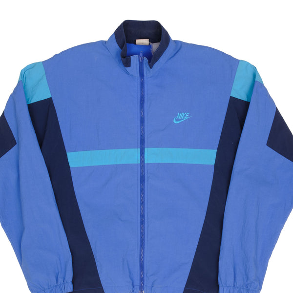 Vintage Nike Swoosh Blue Windbreaker Jacket 1980S Size Medium