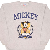 Vintage Disney Mickey Mouse 1990S Grey Sweatshirt Size XL Made In Usa