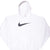 Vintage Nike Big Swoosh White Hoodie Sweatshirt 1990S Size 2Xl Made In Usa
